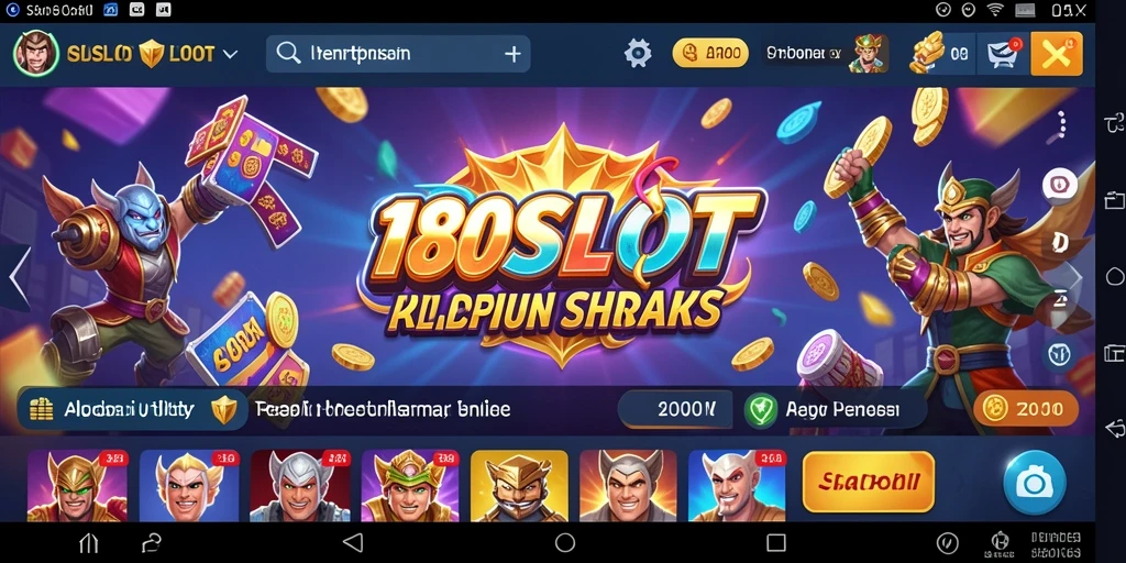 Tampilan antarmuka intuitif dari 180SLOT yang memudahkan penggunaan.