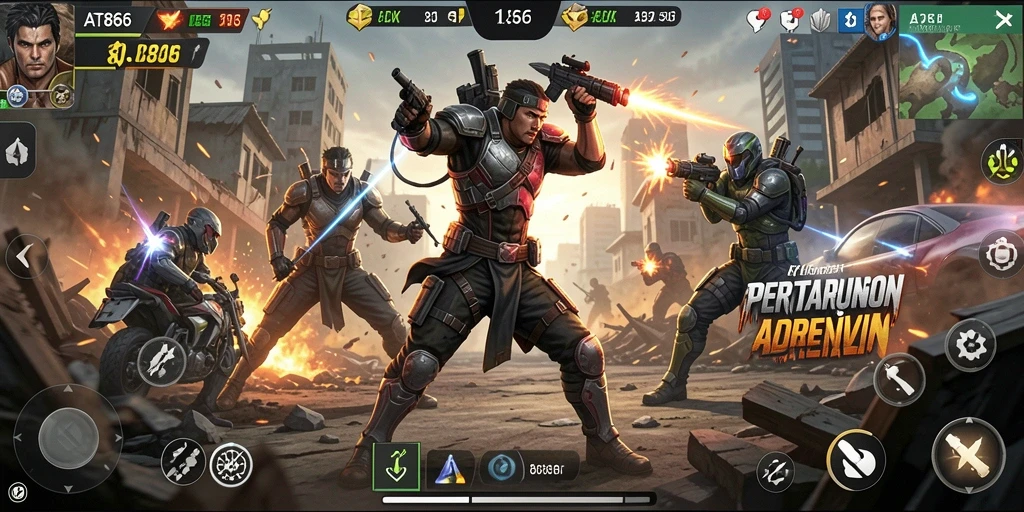 Tampilan gameplay AT866 dengan aksi seru dan grafis menakjubkan.