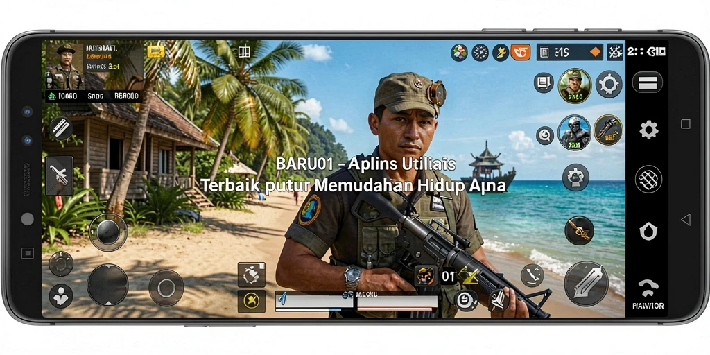 Tampilan antarmuka pengguna aplikasi BARU01 yang menarik dan fungsional.