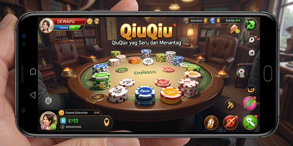 Gameplay menarik DEWAPG yang menunjukkan keseruan permainan QiuQiu.