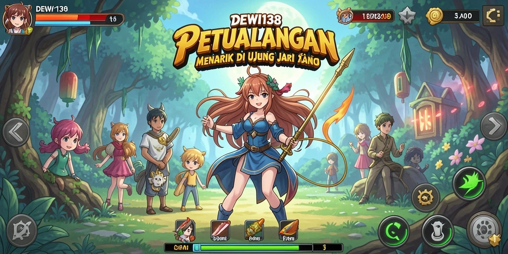 Screenshot gameplay DEWI138 menampilkan karakter Anime dalam aksi seru.