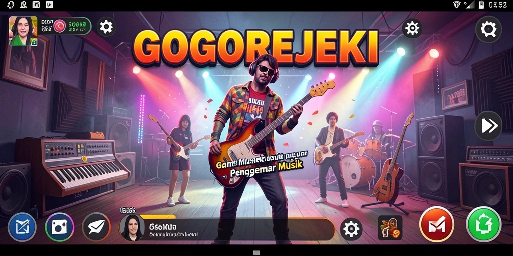 Screenshot GOGOREJEKI menampilkan gameplay interaktif dengan musik yang seru.