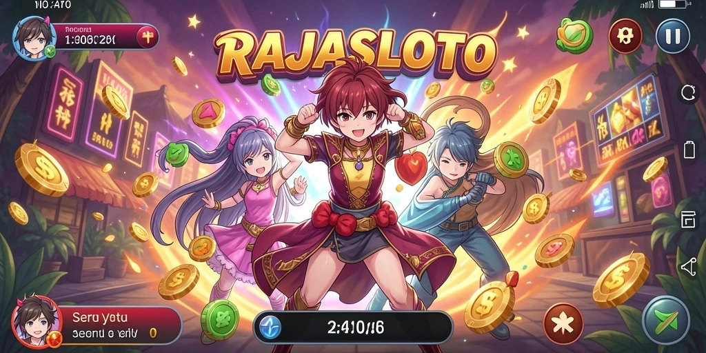 Tampilan gameplay seru dan menawan dari RAJASLOTO.