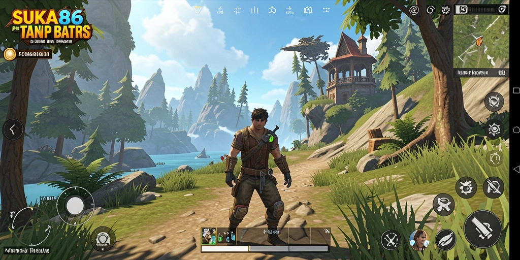 Tampilan gameplay SUKA86 yang menakjubkan di dunia terbuka.